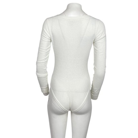 Free People Henley Bodysuit Cream Size XS - Picture 3 of 3